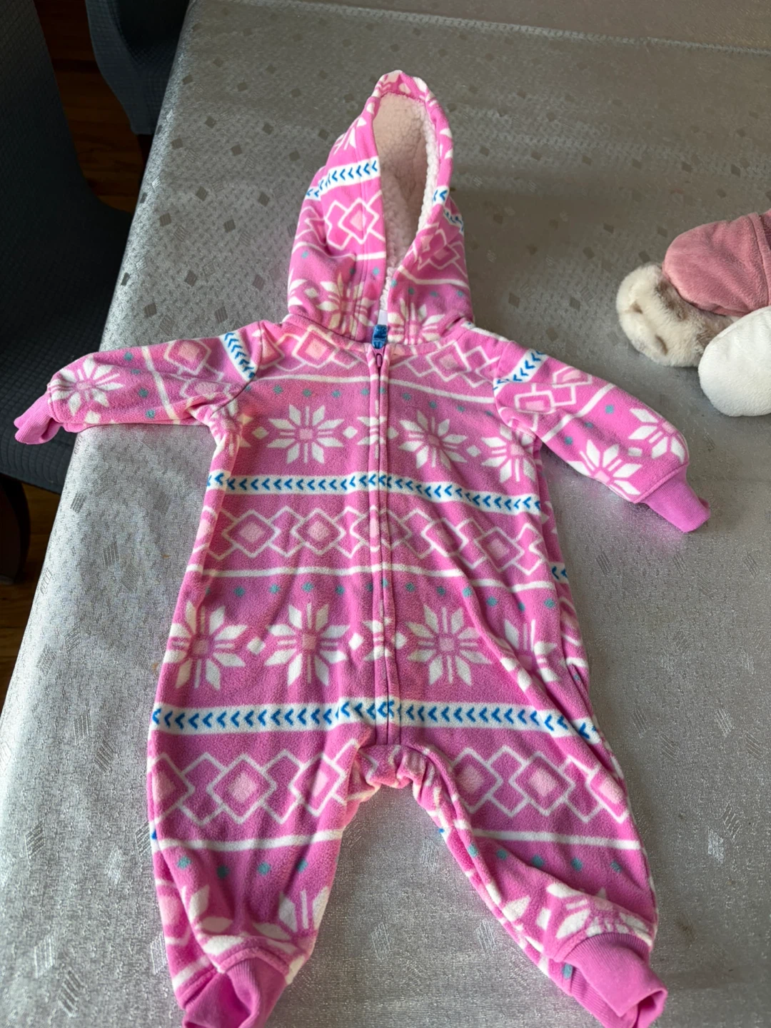 Baby Girl Fleece Sleepers and Swaddle Set - photo 4