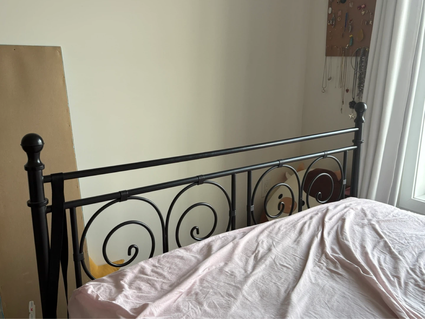 Full IKEA Black Metal Bed Frame - photo 3