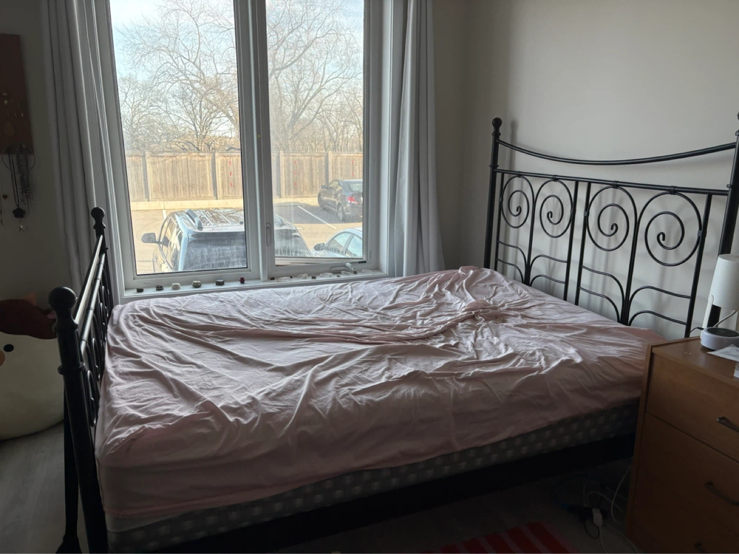 Full IKEA Black Metal Bed Frame