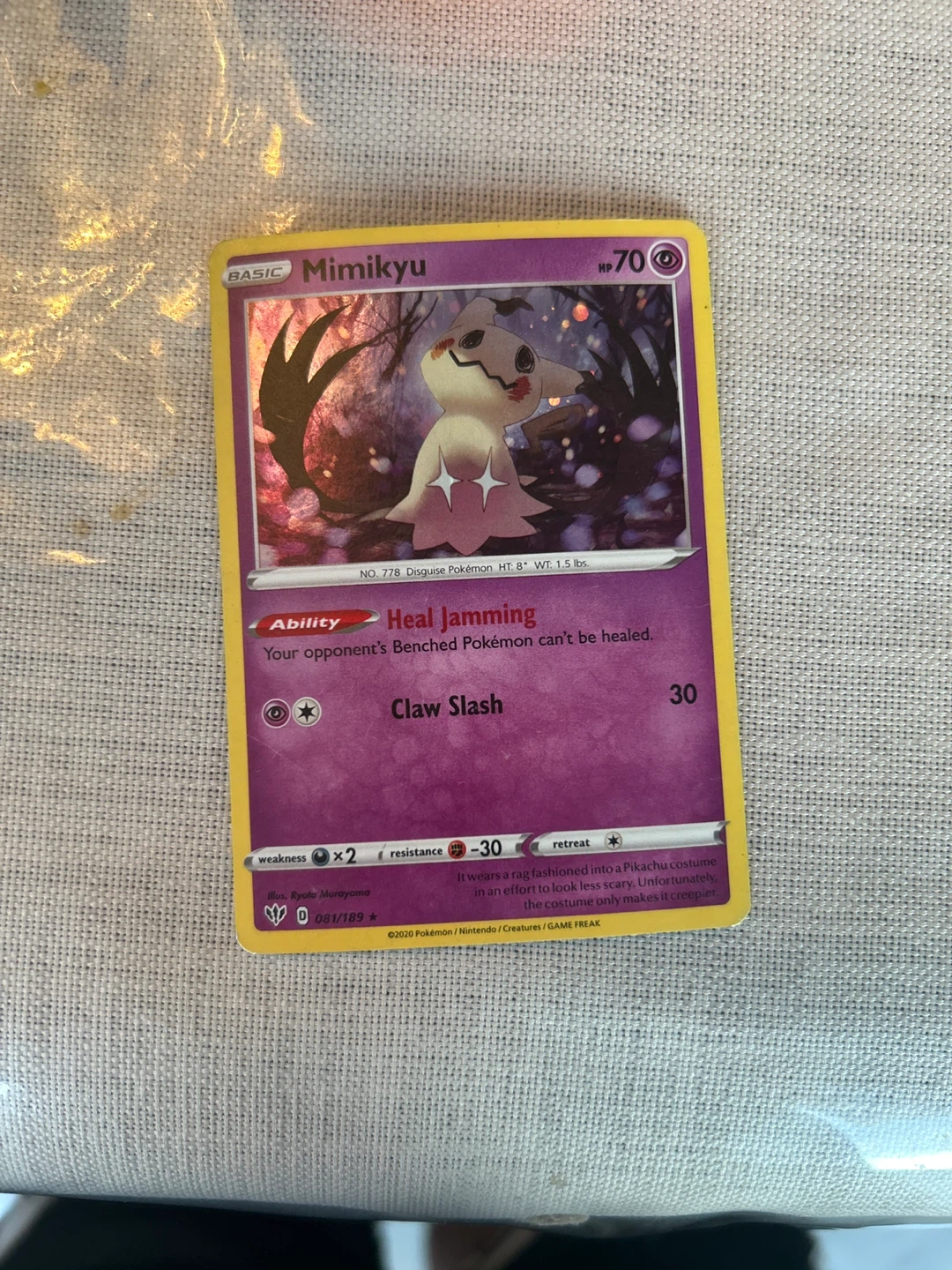 Pokemon Mimikyu Card