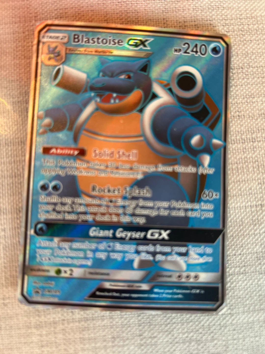 Pokémon Blastoise GX Trading Card