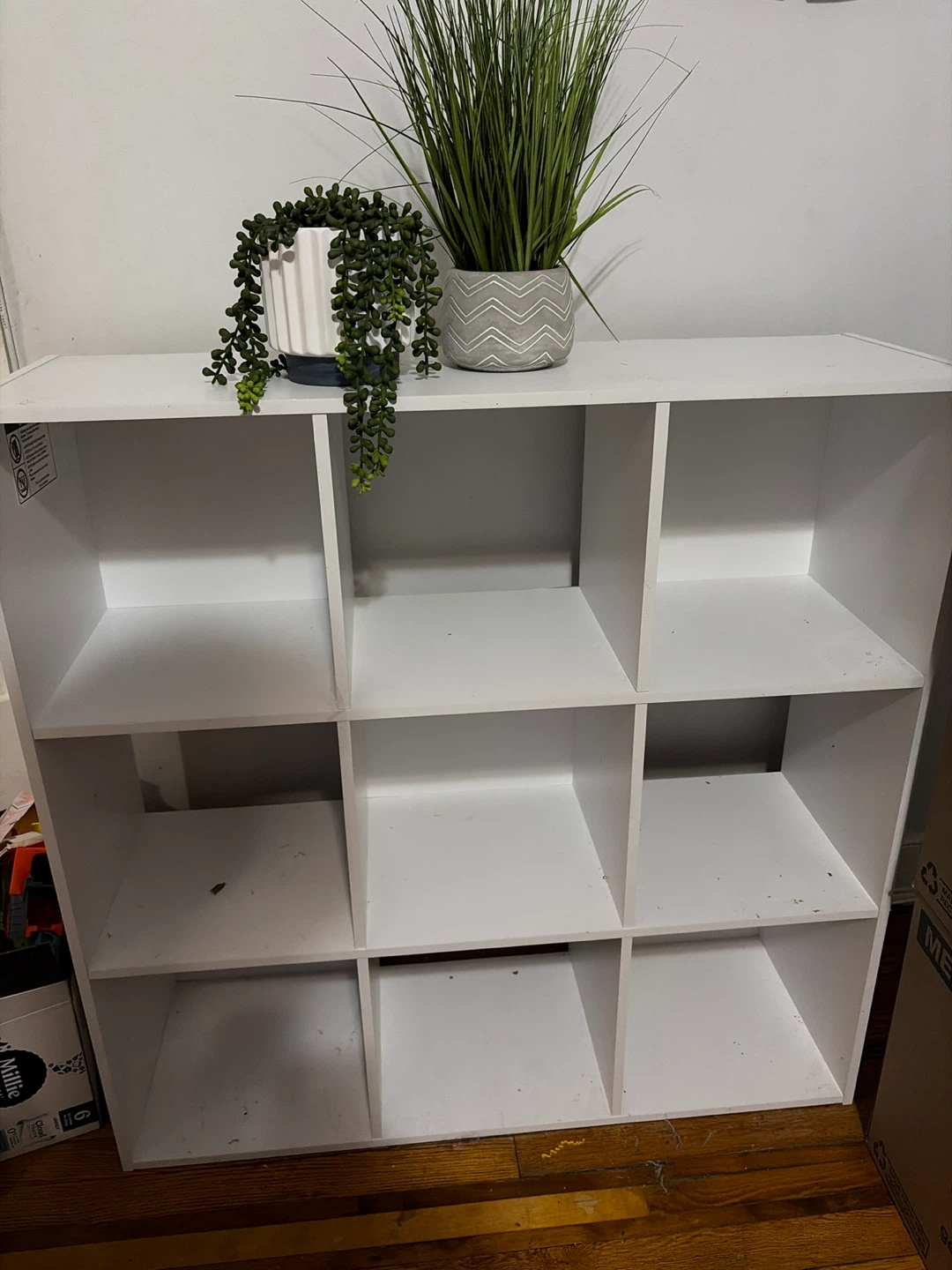 White 9-Cube Storage Shelf Unit