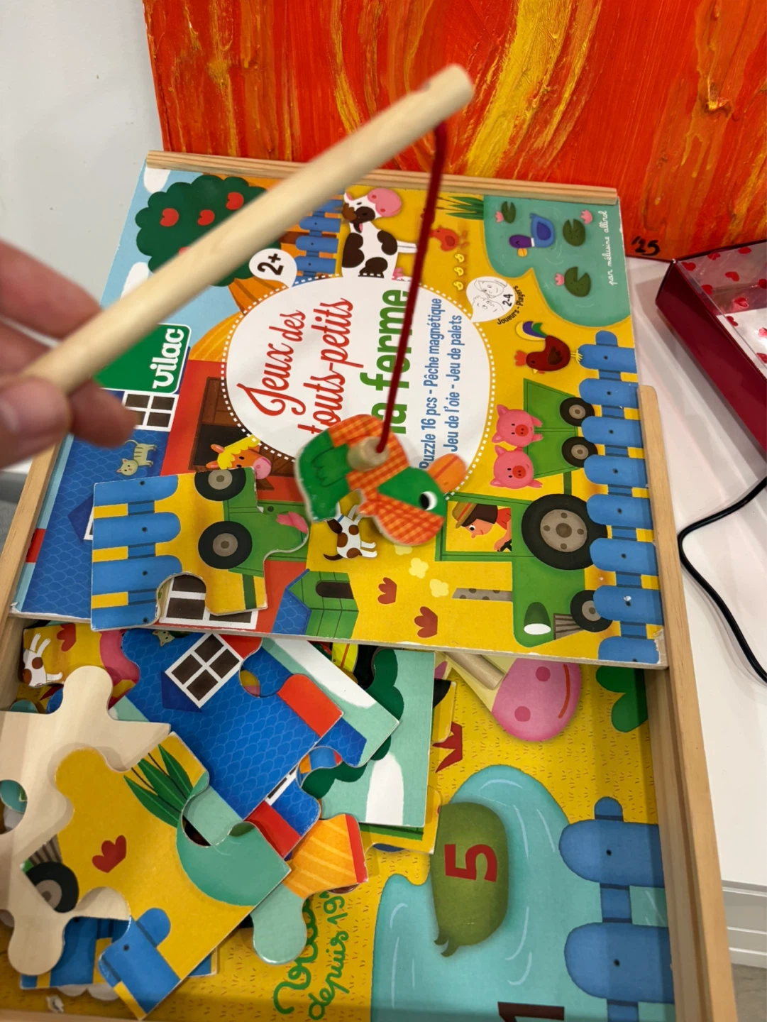 Vilac A la Ferme Magnetic Fishing Game and Puzzle - photo 4