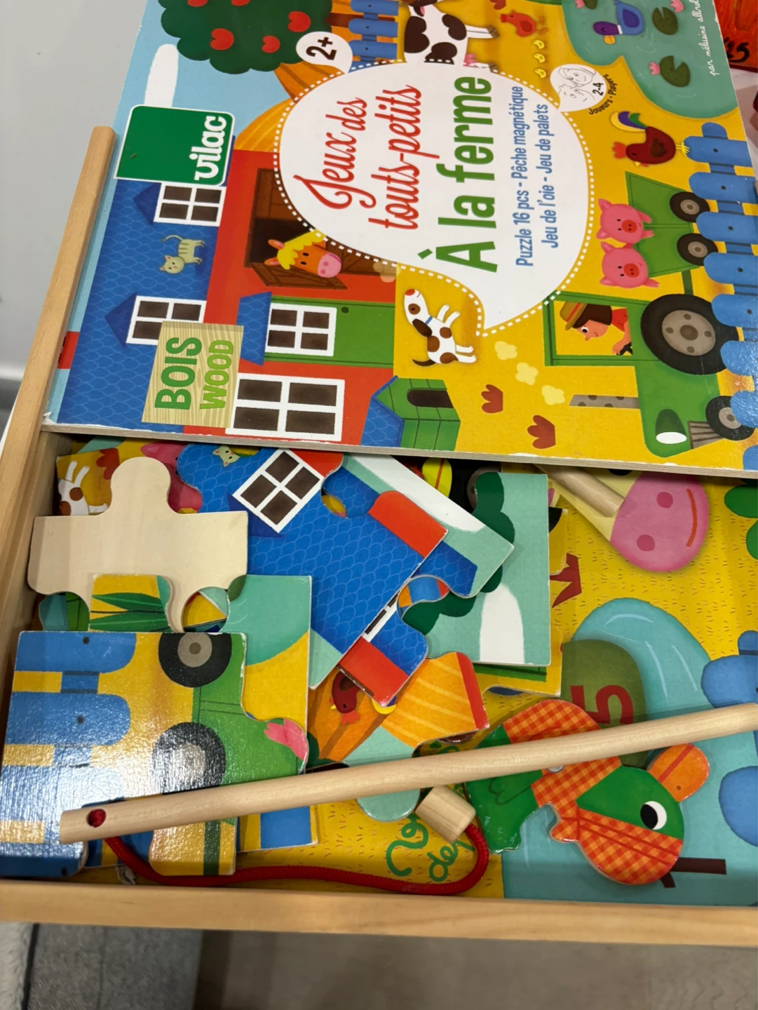 Vilac A la Ferme Magnetic Fishing Game and Puzzle - photo 3