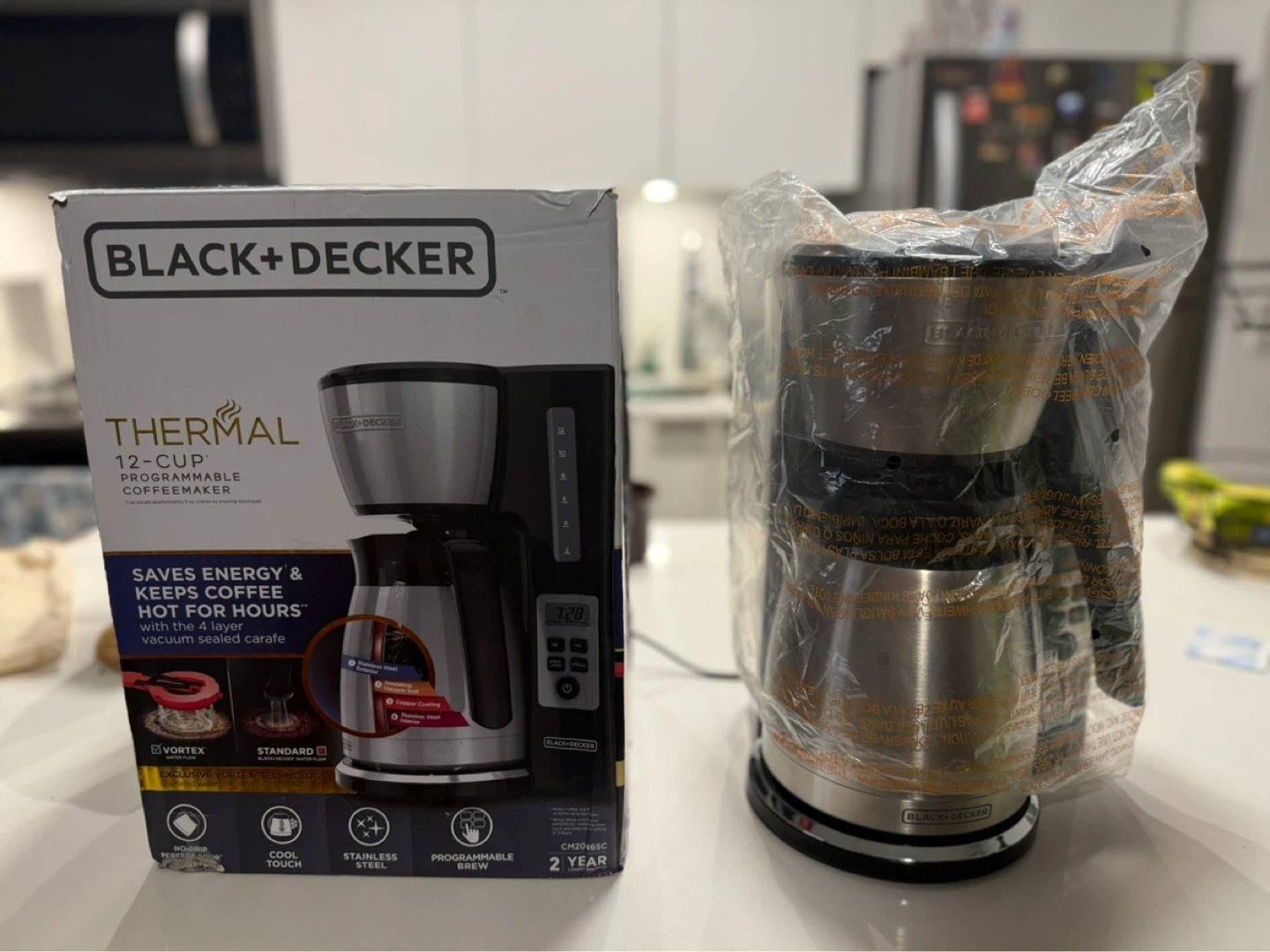 New - Black+Decker 12-Cup Thermal Programmable Coffee Maker