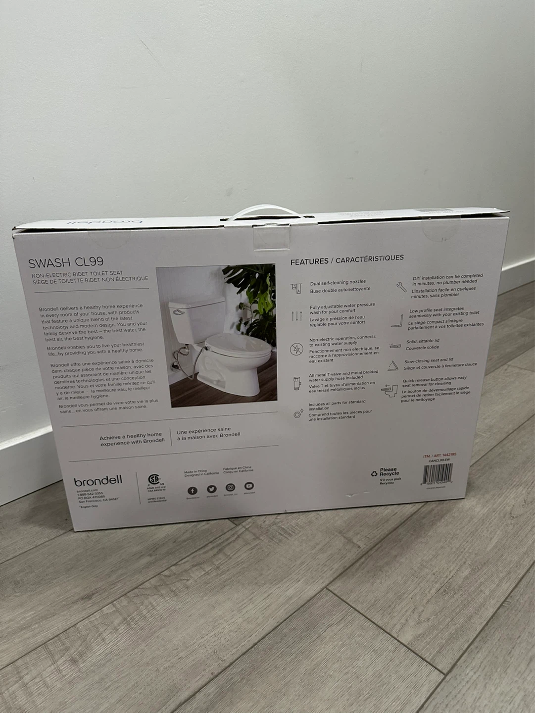 Brondell Swash CL99 Non-Electric Bidet Toilet Seat - photo 2