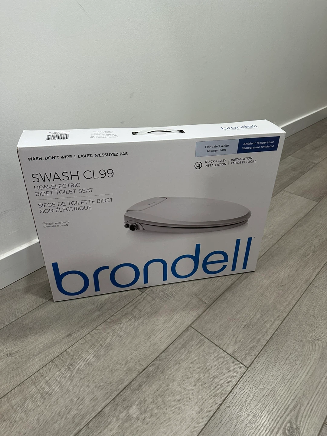 Brondell Swash CL99 Non-Electric Bidet Toilet Seat