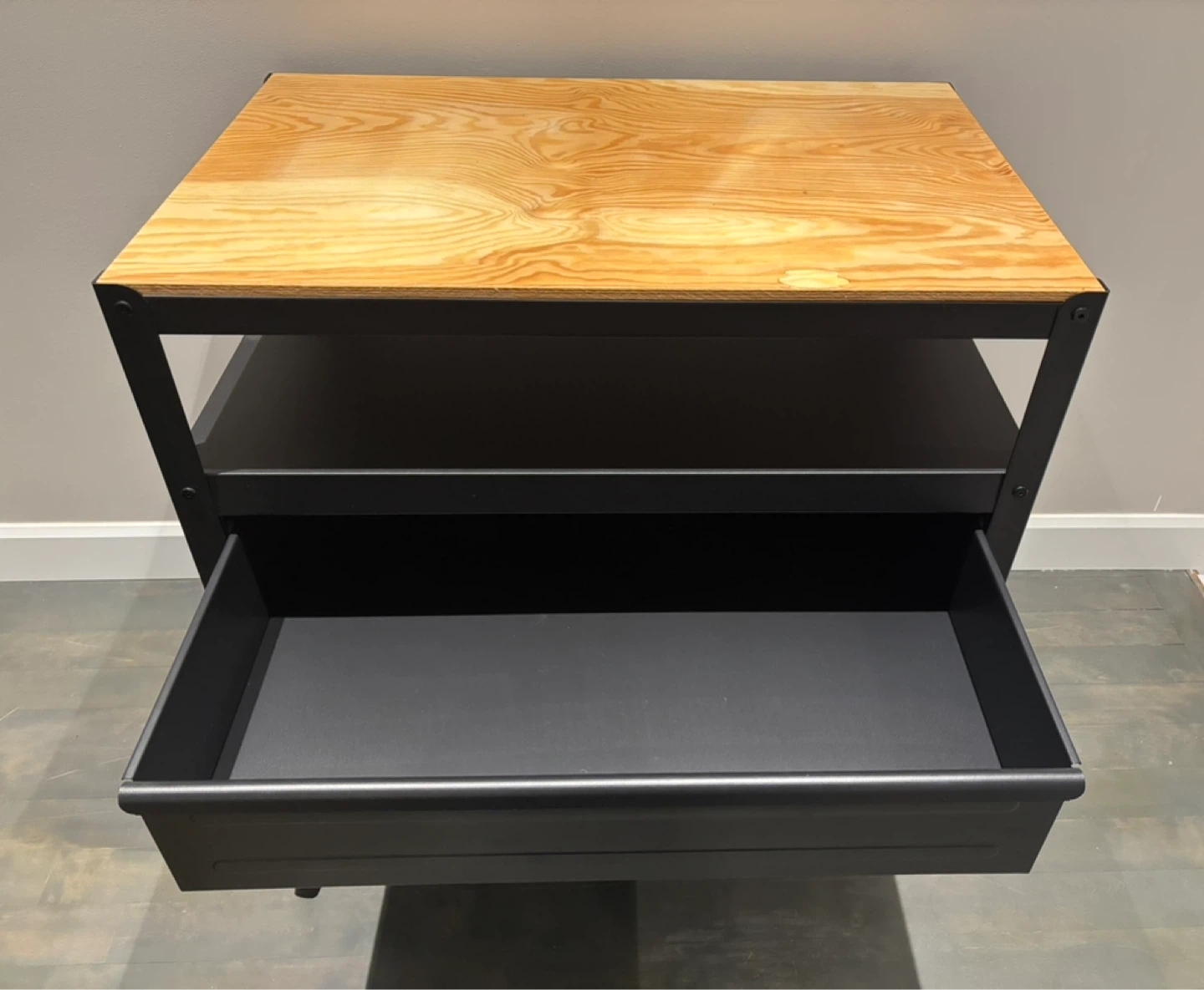 IKEA BROR with drawer - Utility Kitchen Cart Black/Pine - photo 2