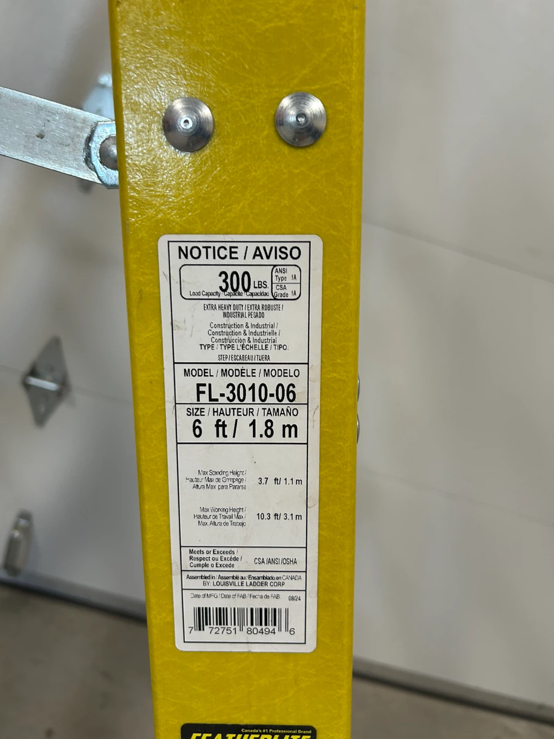 Featherlite FL-3010-06 6ft Fiberglass Stepladder - photo 2
