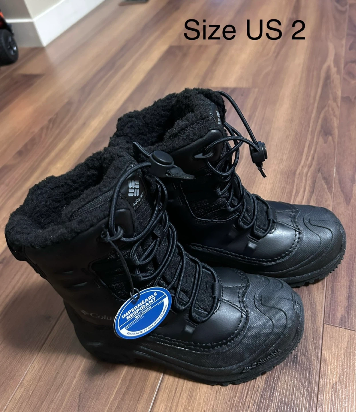 Columbia Snow Boots - Black, Size US 2