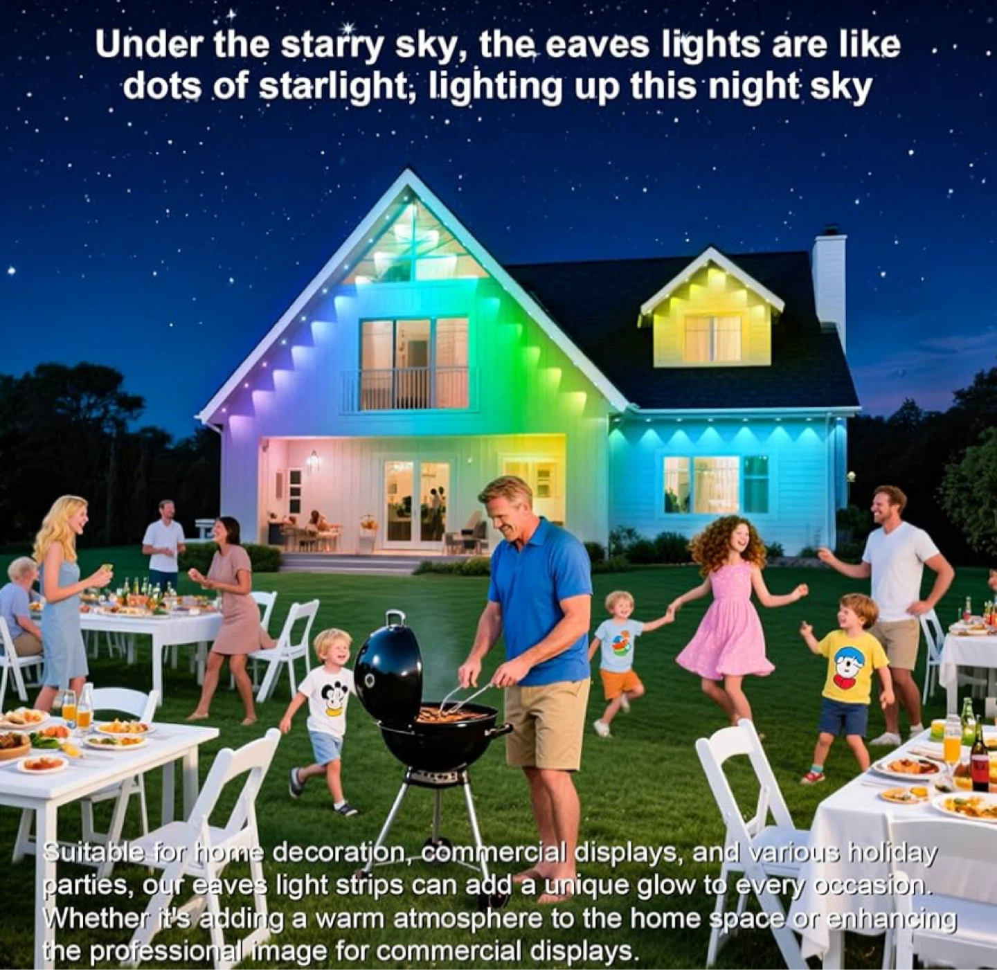 500FT Outdoor LED Colorful Eaves Lights - photo 3