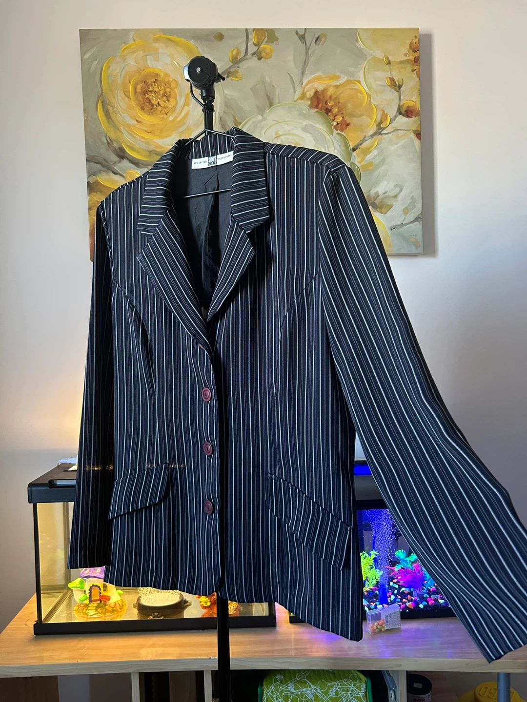 Women's Pinstripe Blazer Smart Set - photo 3