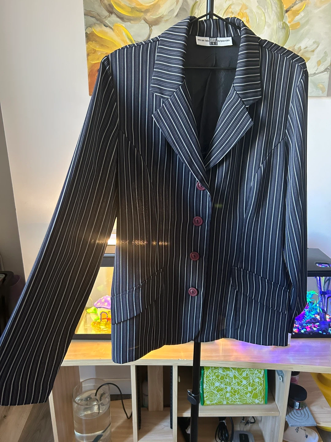 Women's Pinstripe Blazer Smart Set - photo 4