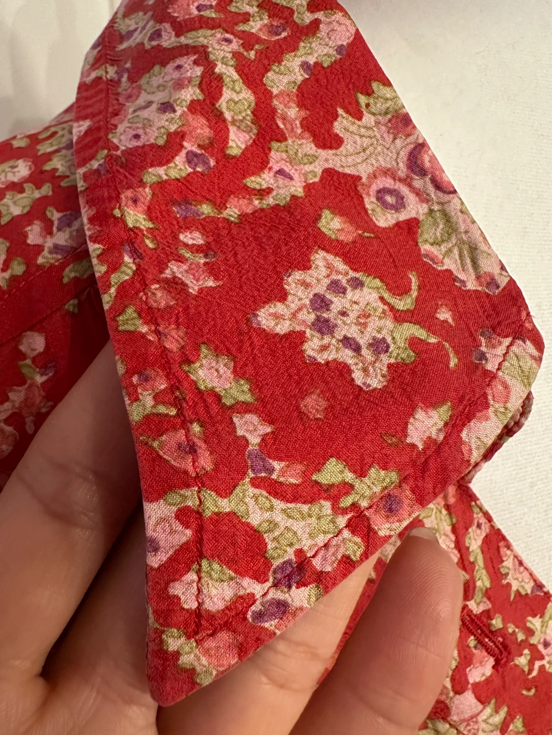Vintage Dirk Van Saene Red Floral Short Sleeve Blouse - photo 3