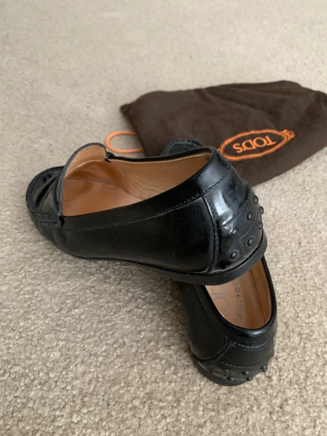 TOD'S Black Classic Leather Loafers