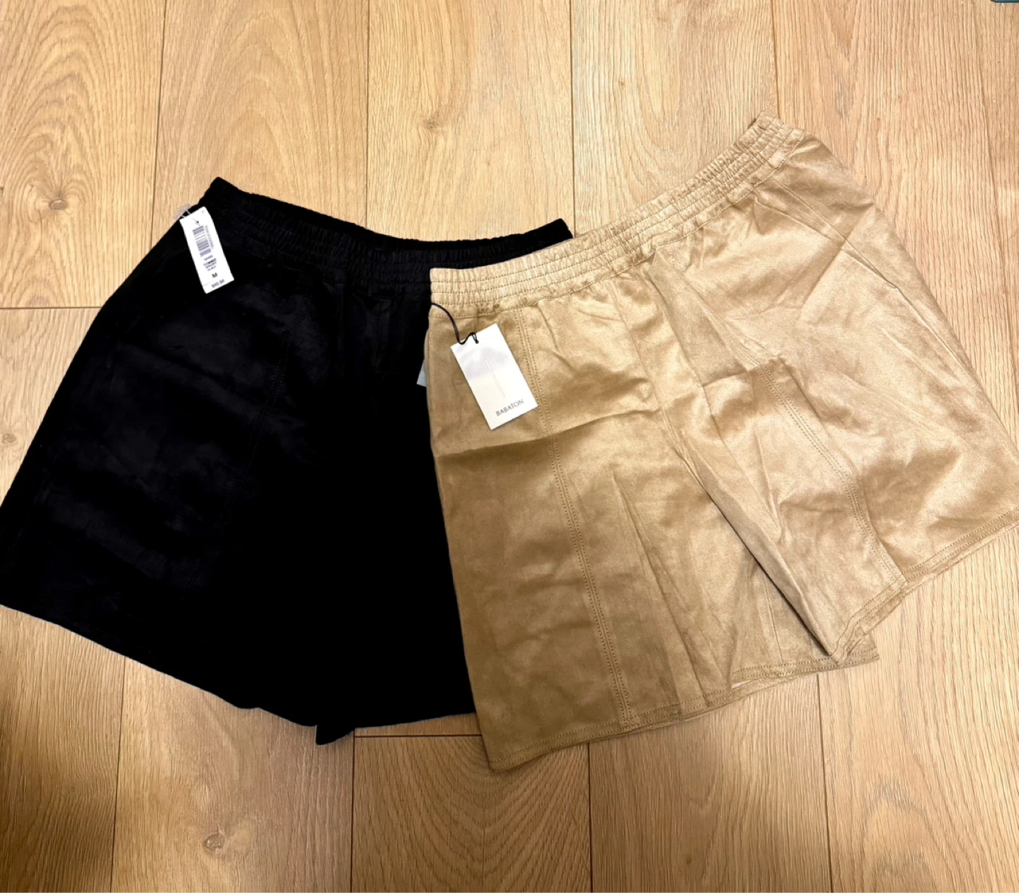 New: Babaton Suede Shorts - Black or Tan