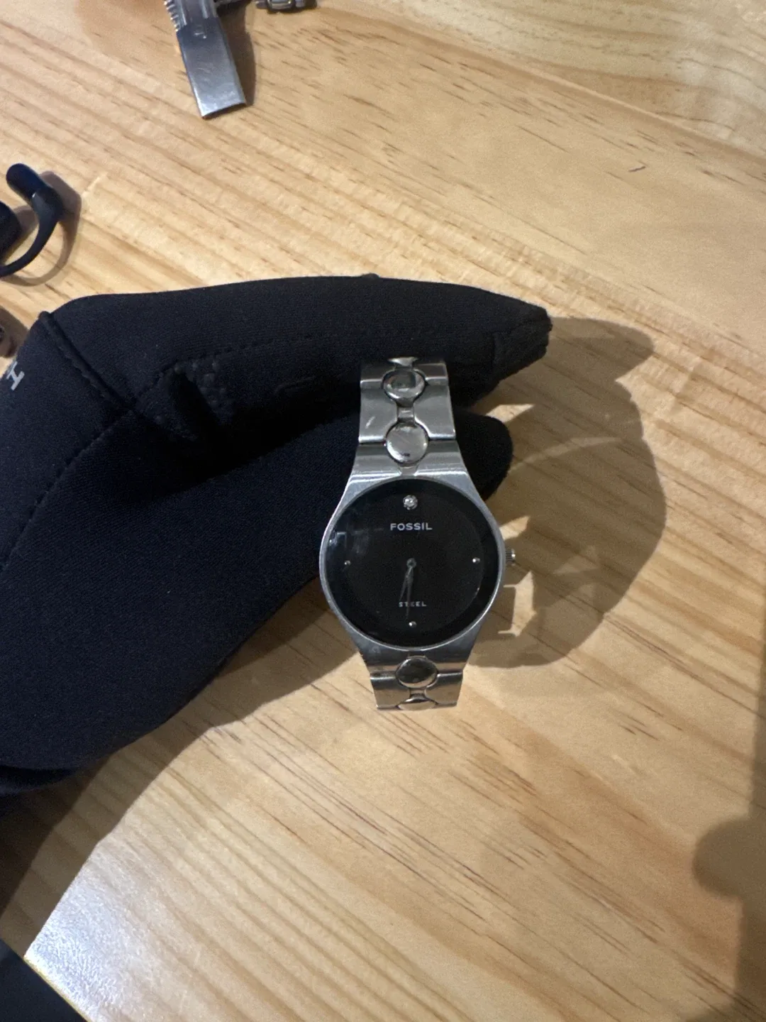 Fossil Women's Stainless Steel Watch - Black Dial
