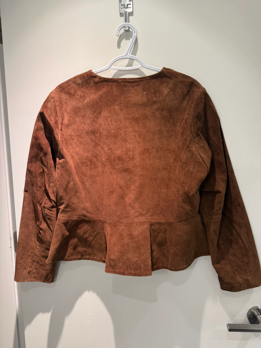 ZARA Women's Brown Suede Leather Jacket Size XL - photo 3