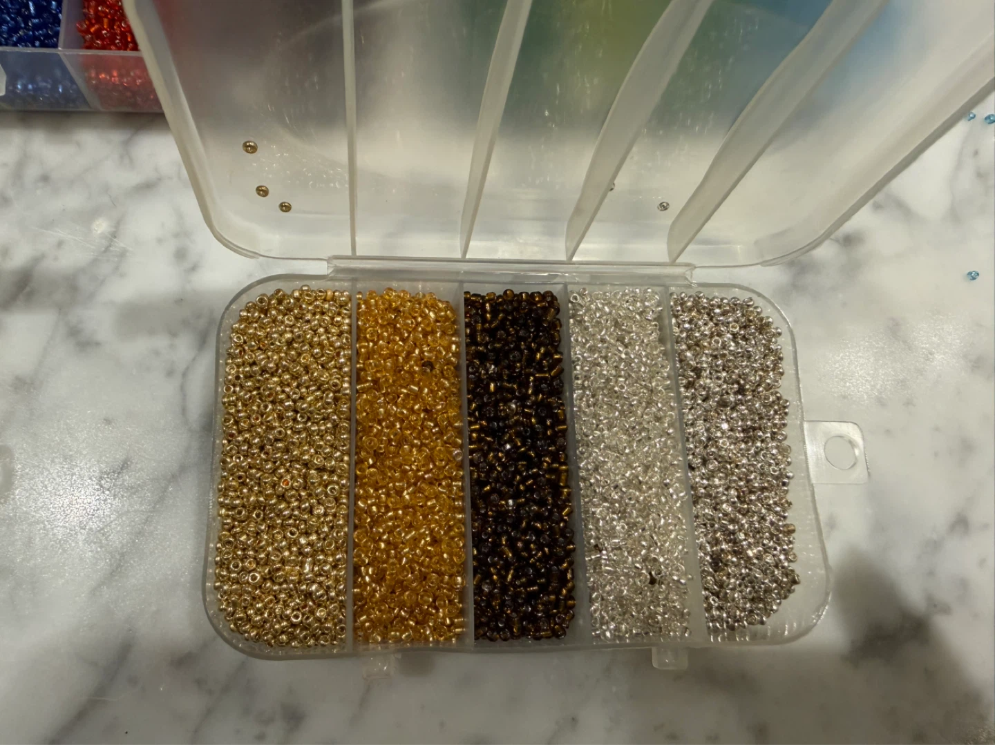 Assorted Seed Beads in Storage Case