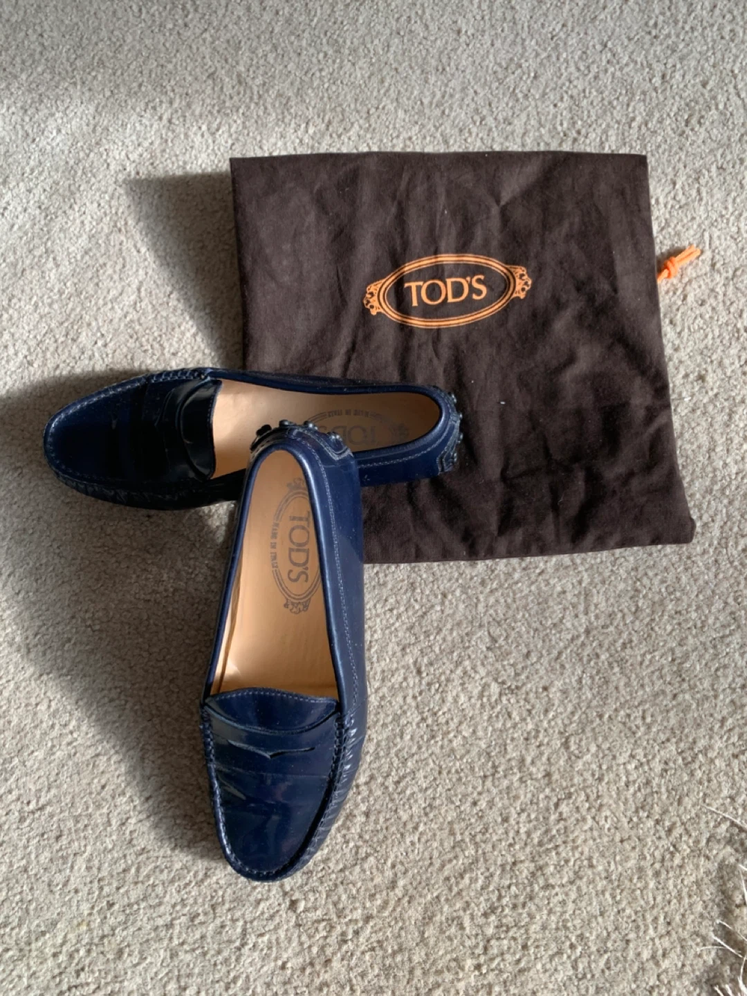 TOD'S Women's Blue Leather Driving Moccasins - photo 2