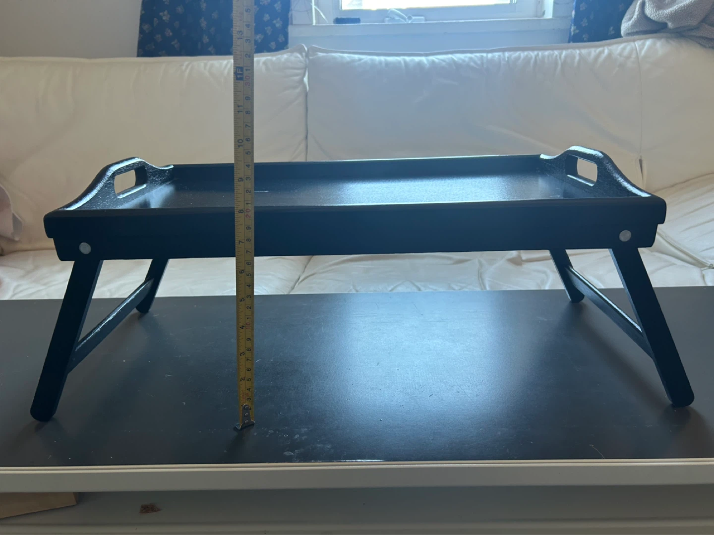 Black Bed Tray Table with Handles - photo 5