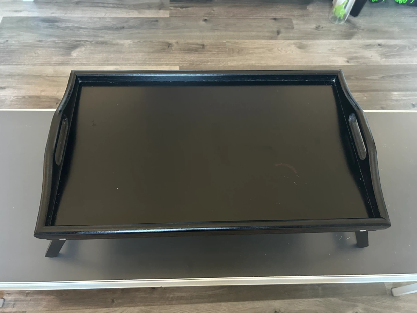 Black Bed Tray Table with Handles - photo 2