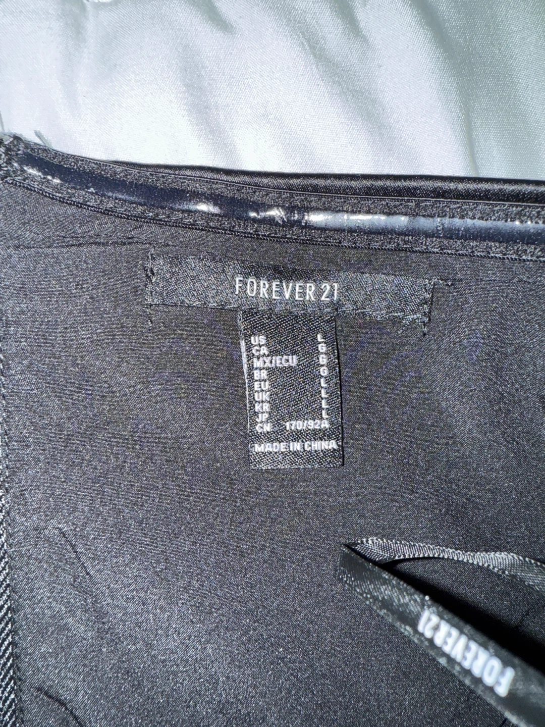 Forever 21 Black Satin Corset Top Size L - photo 3