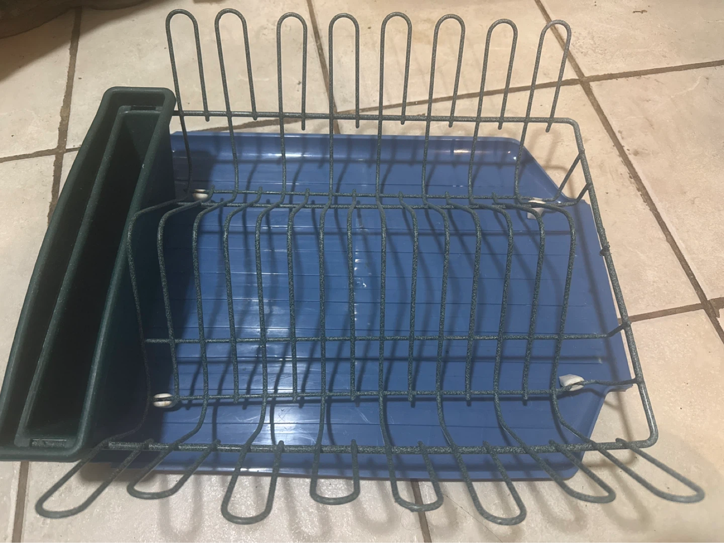 Blue Dish Rack with Utensil Holder - photo 2
