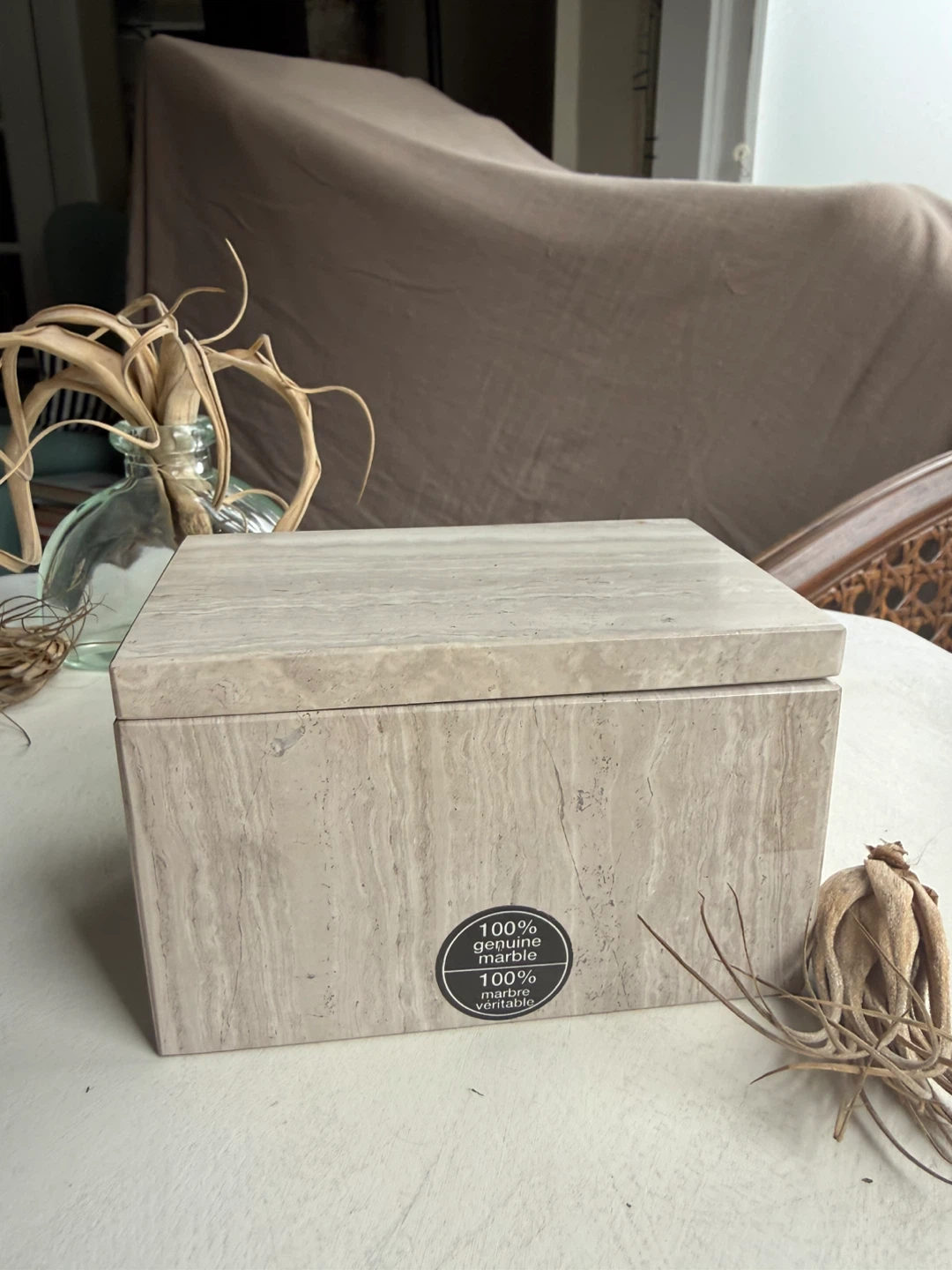 Real marble trinket box