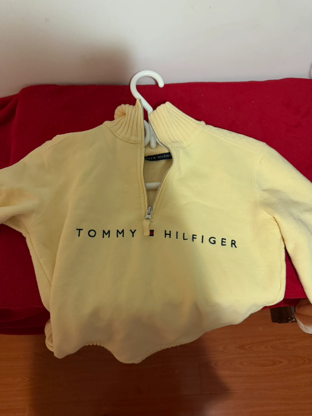Tommy Hilfiger Yellow 1/4 Zip Sweatshirt - XS
