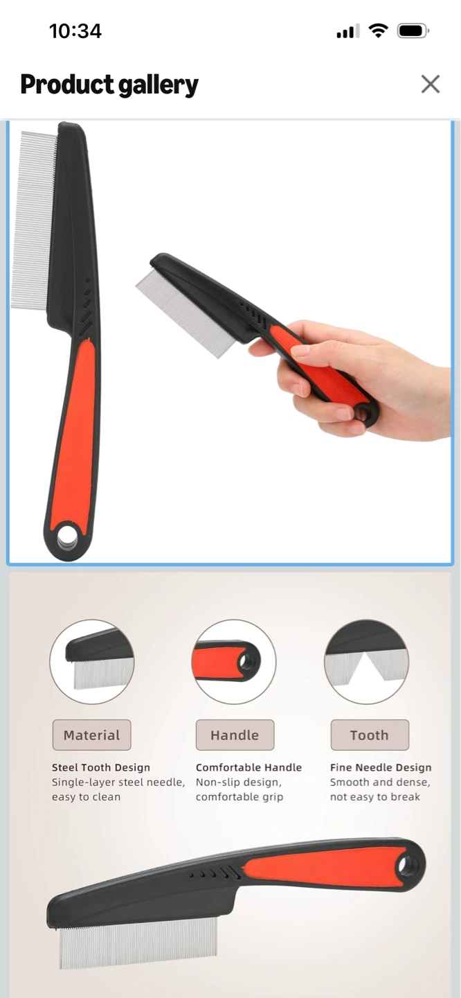 New-2-Piece Lice and Dandruff Comb Set