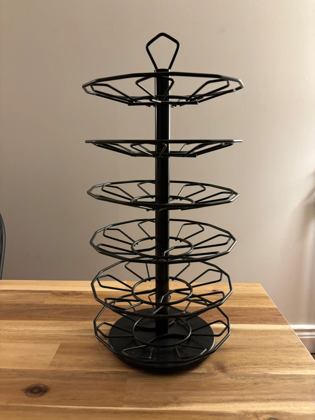 42 K cup Carousel for Keurig Pod Holder Stand 6 Tier Black