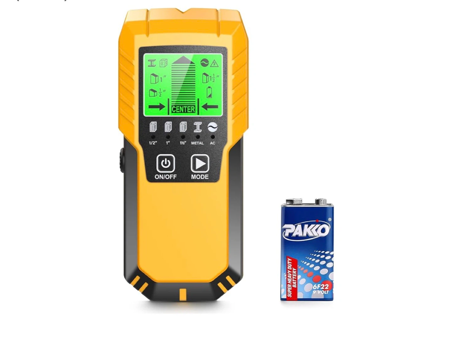 Yellow Digital Stud Finder with LCD Display