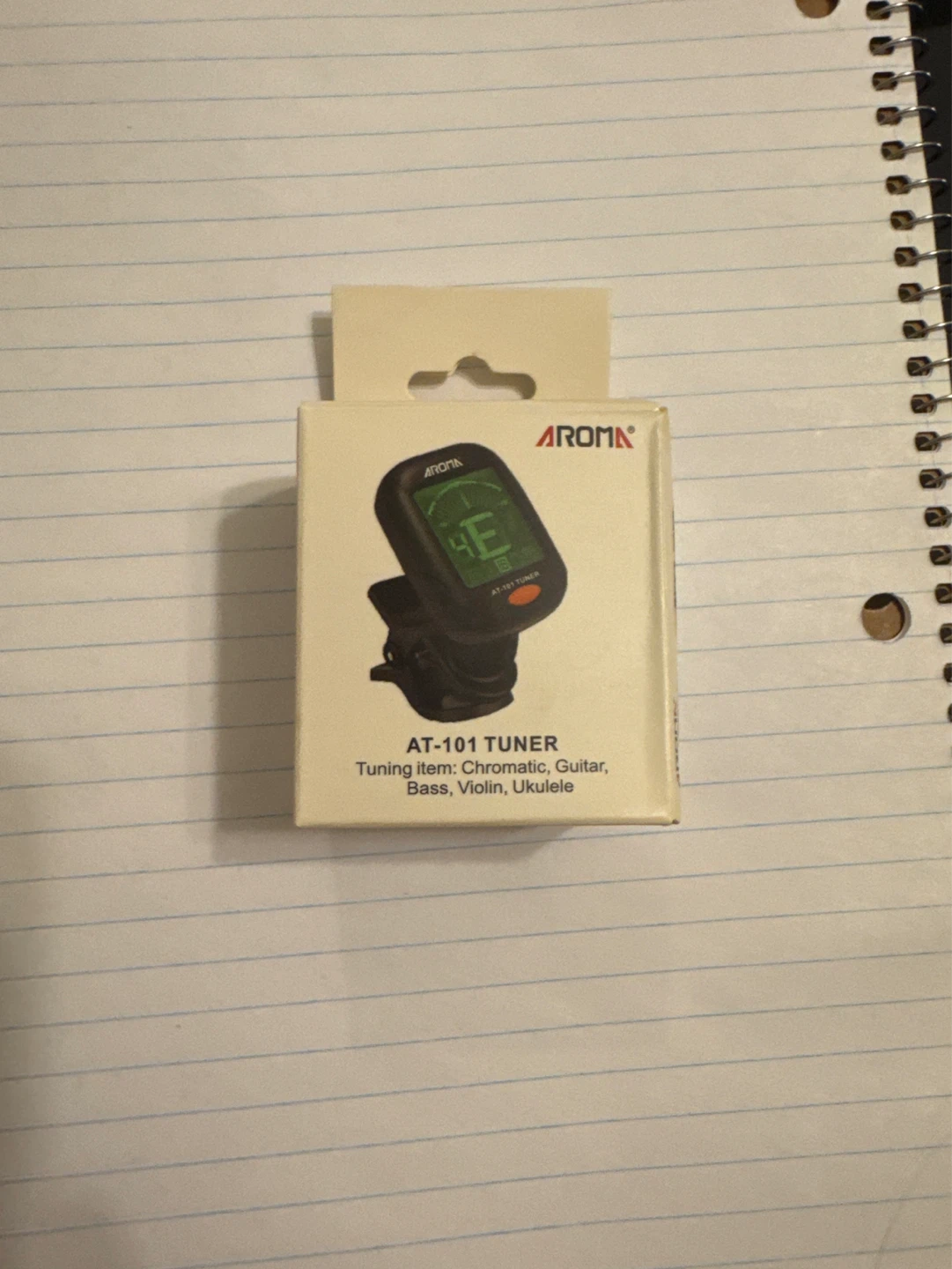 Aroma AT-101 Tuner for Chromatic, Guitar, Bass, Violin, Ukulele