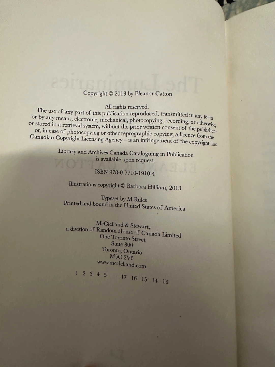 2013 The Luminaries by Eleanor Catton - photo 5