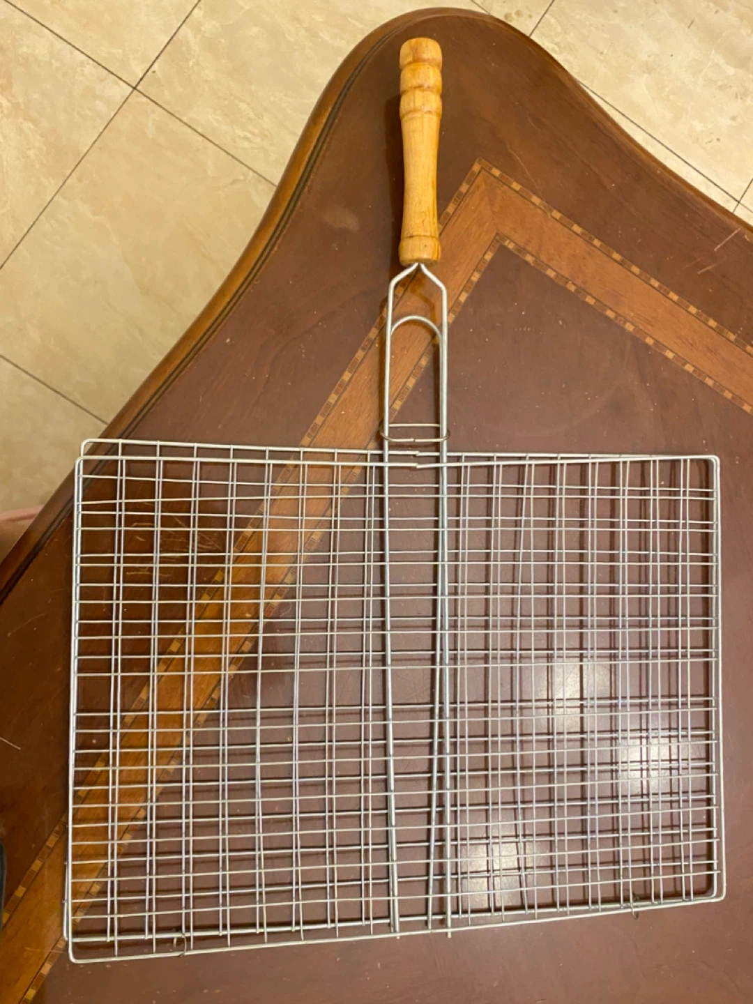 Grill Basket with Wooden Handle
