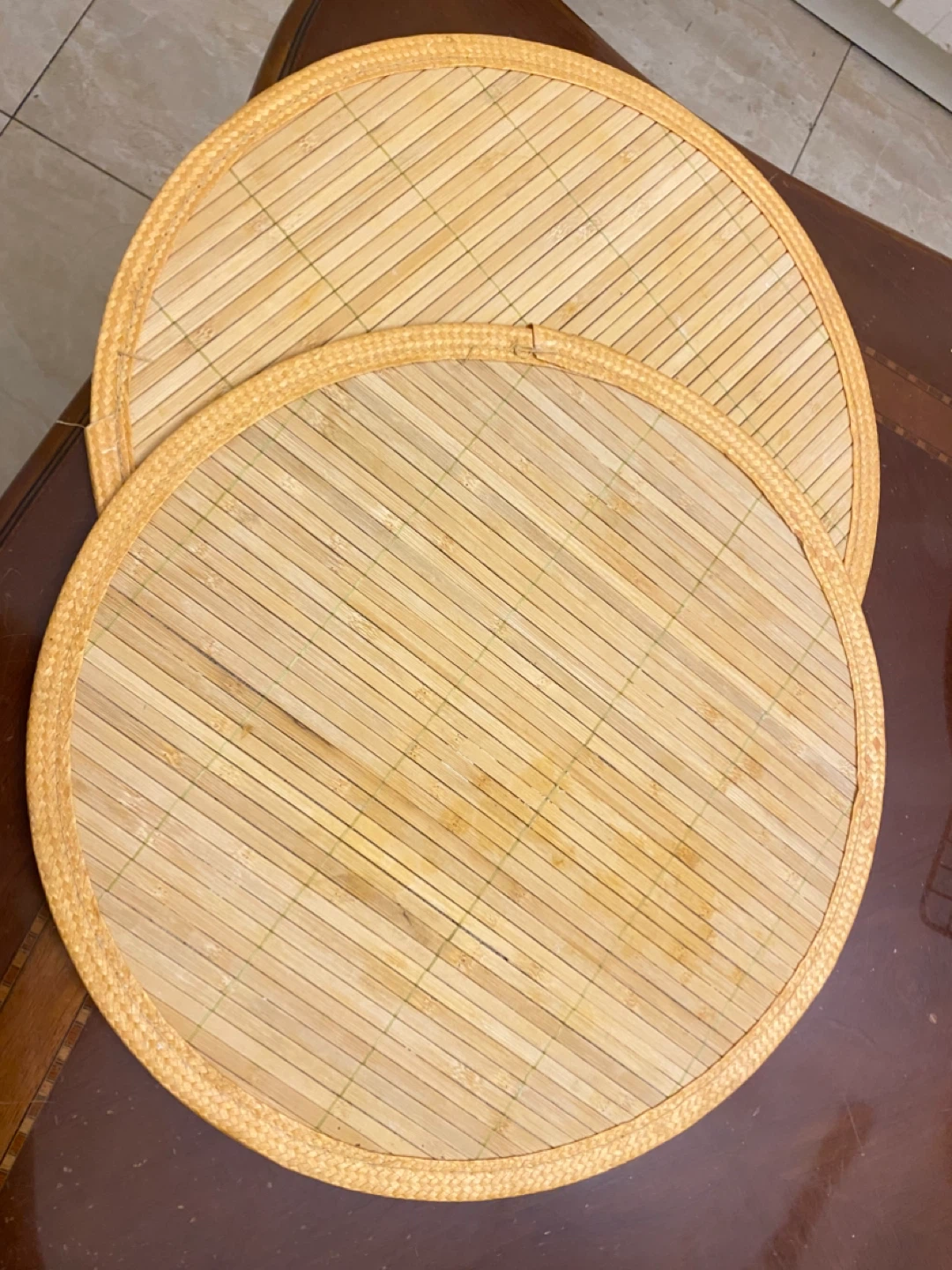 Round Bamboo Placemats (Set of 2)