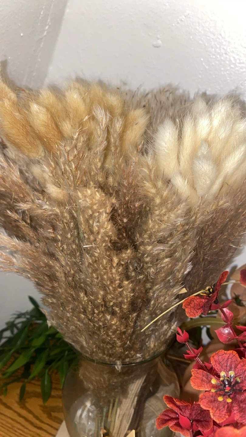 Dried Pampas Grass & Bunny Tail Flower Arrangement - photo 2