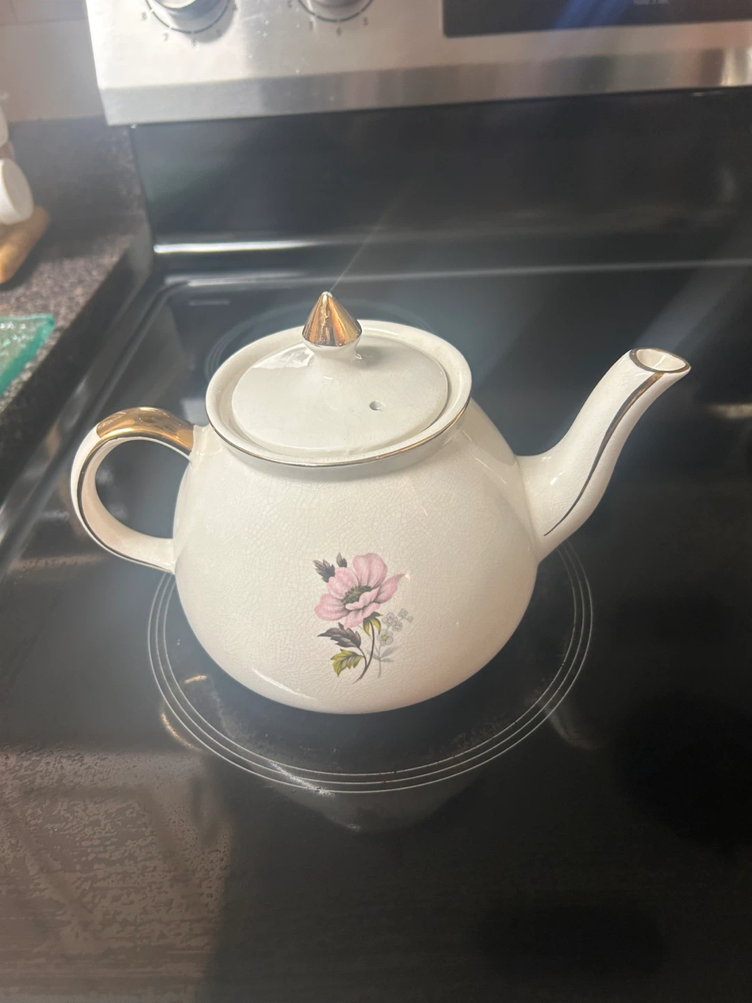 Gibsons Staffordshire England Teapot with Pink Flowers - photo 2