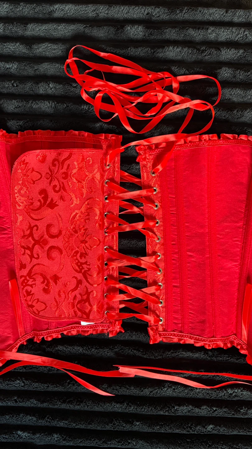Red Brocade Corset XS - photo 3