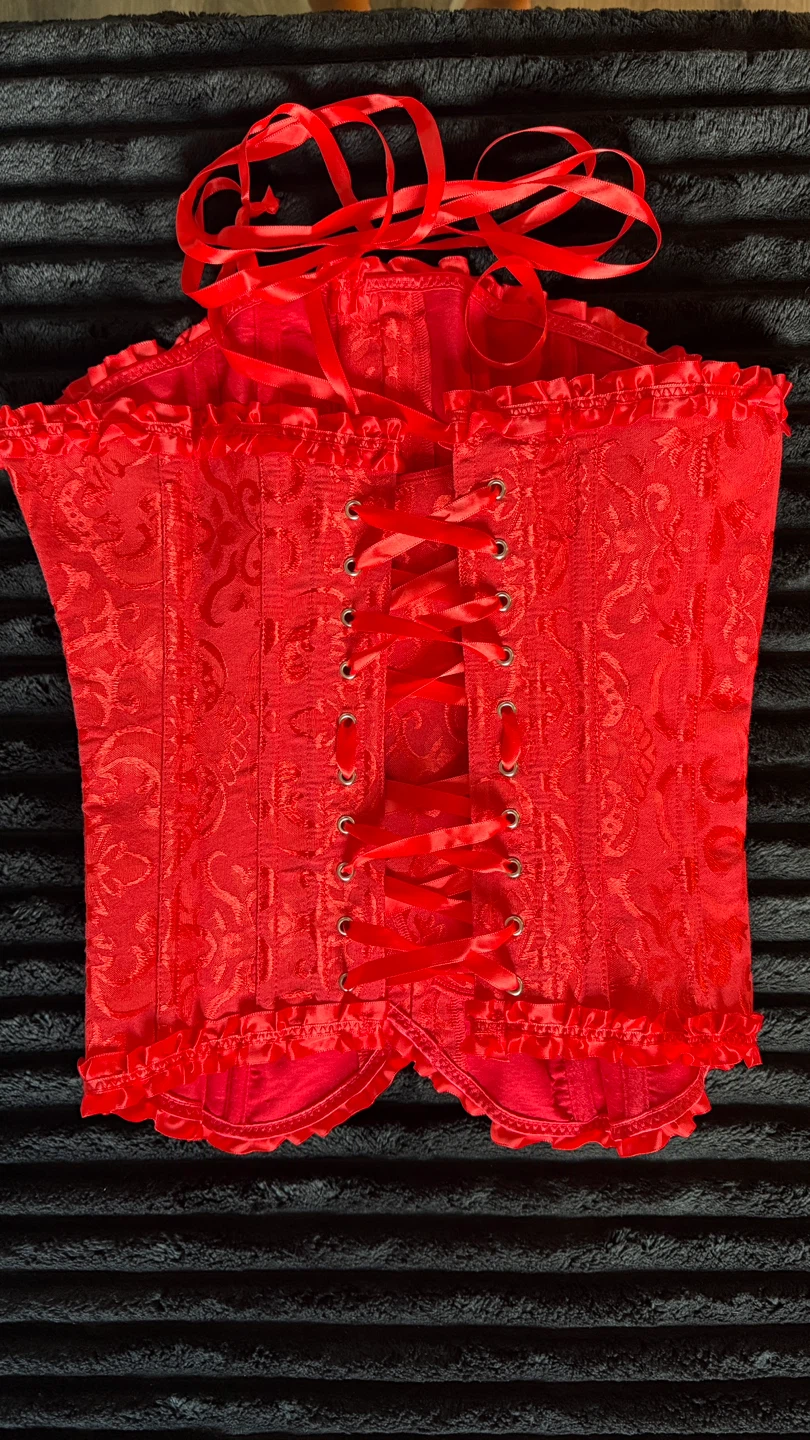 Red Brocade Corset XS - photo 2