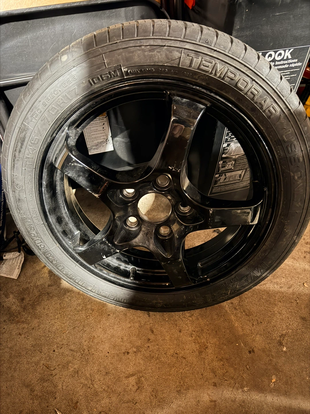 Temporary Spare Tire with Black Rim - photo 5