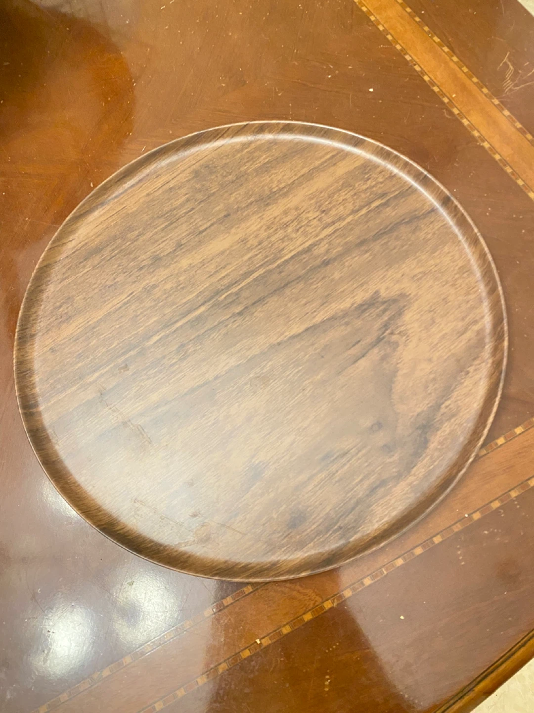 Round Wood Serving Tray