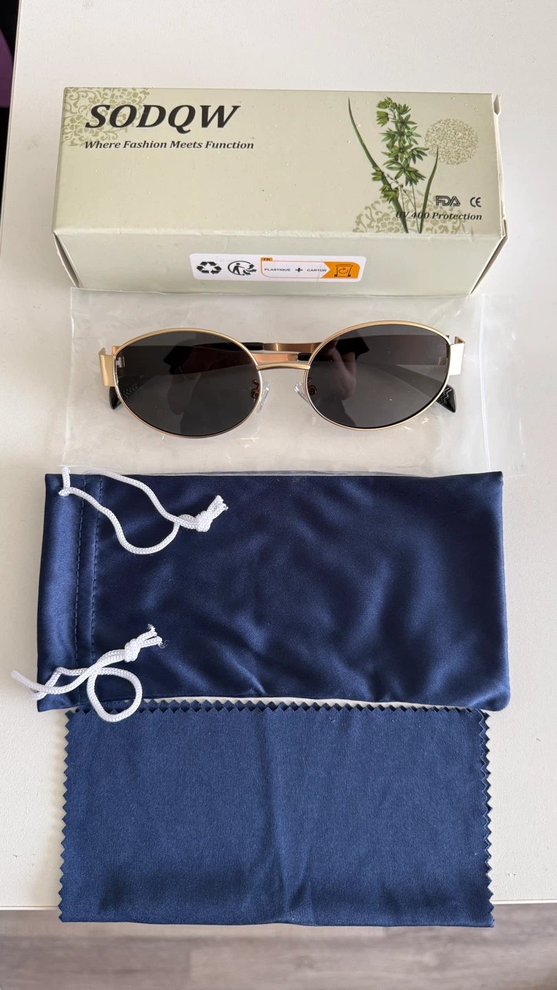 New Retro Oval Sunglasses –  (UV400 Protection)