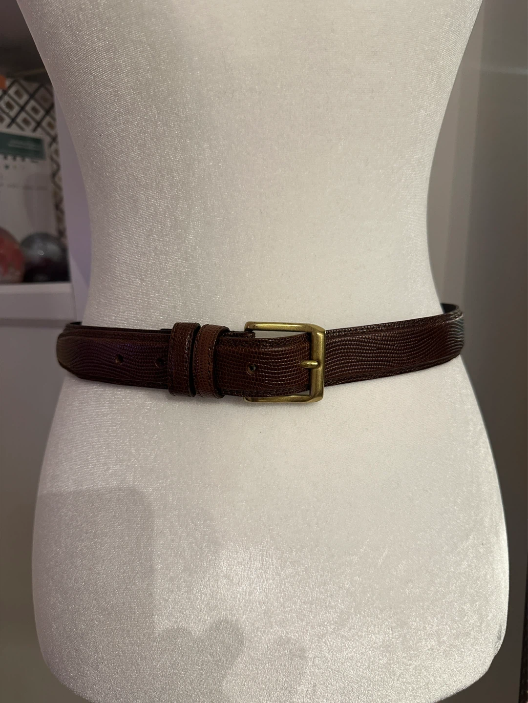 Broadway Leather Belt - Brown - 32"