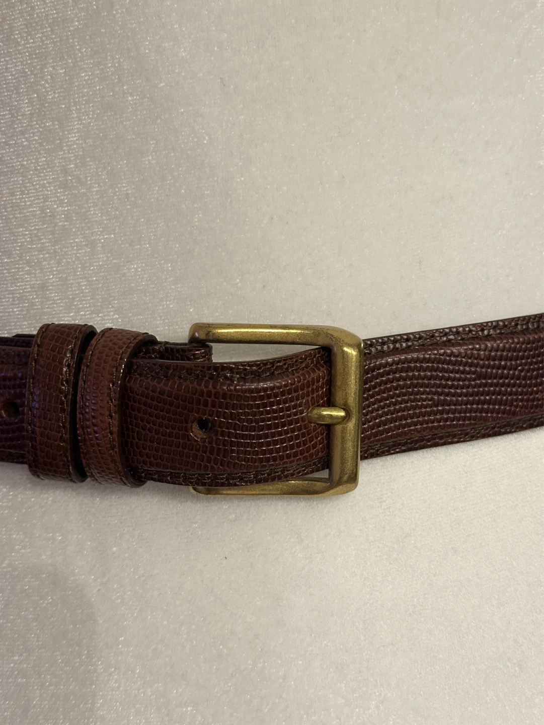 Broadway Leather Belt - Brown - 32" - photo 2