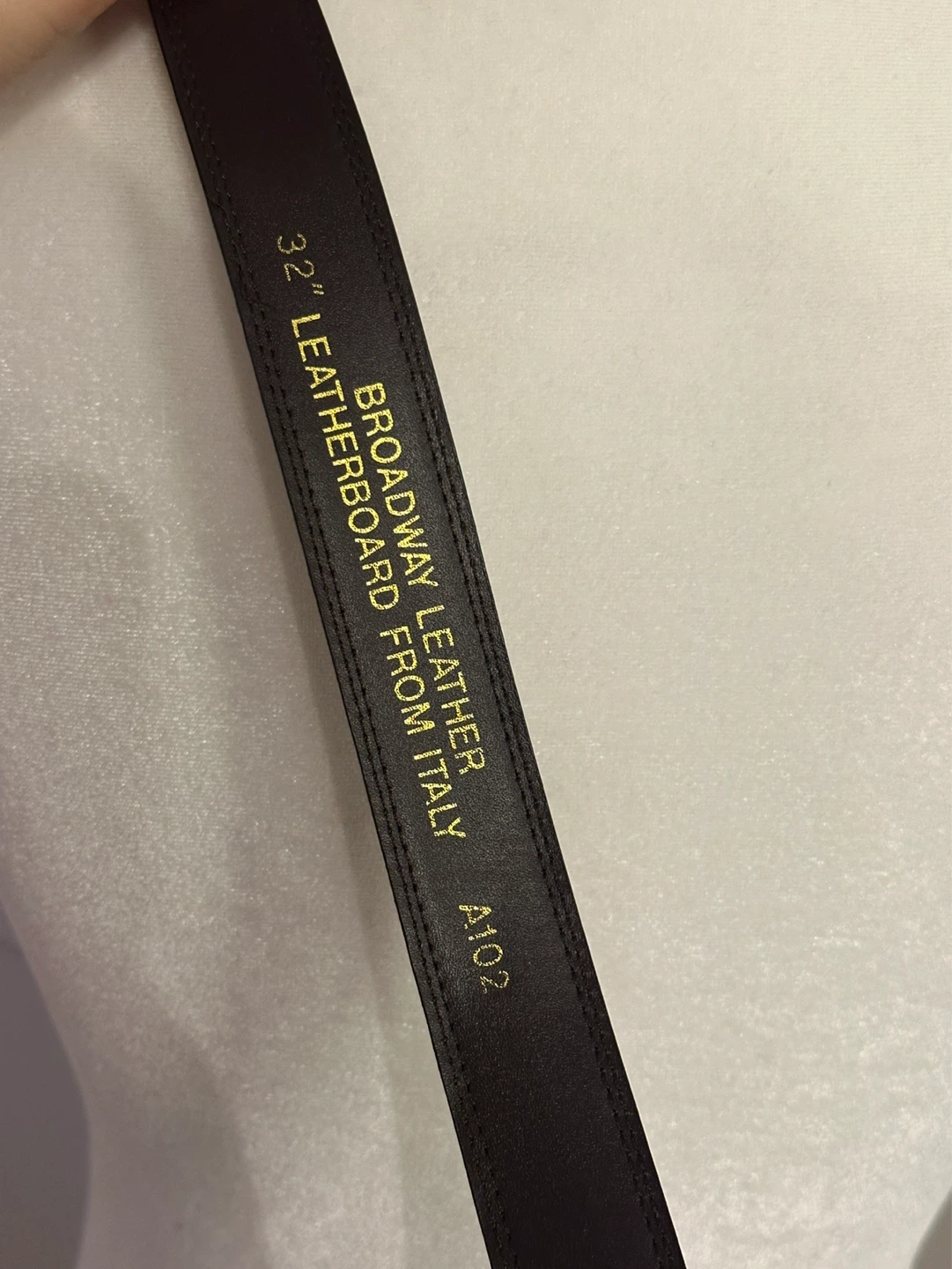 Broadway Leather Belt - Brown - 32" - photo 5