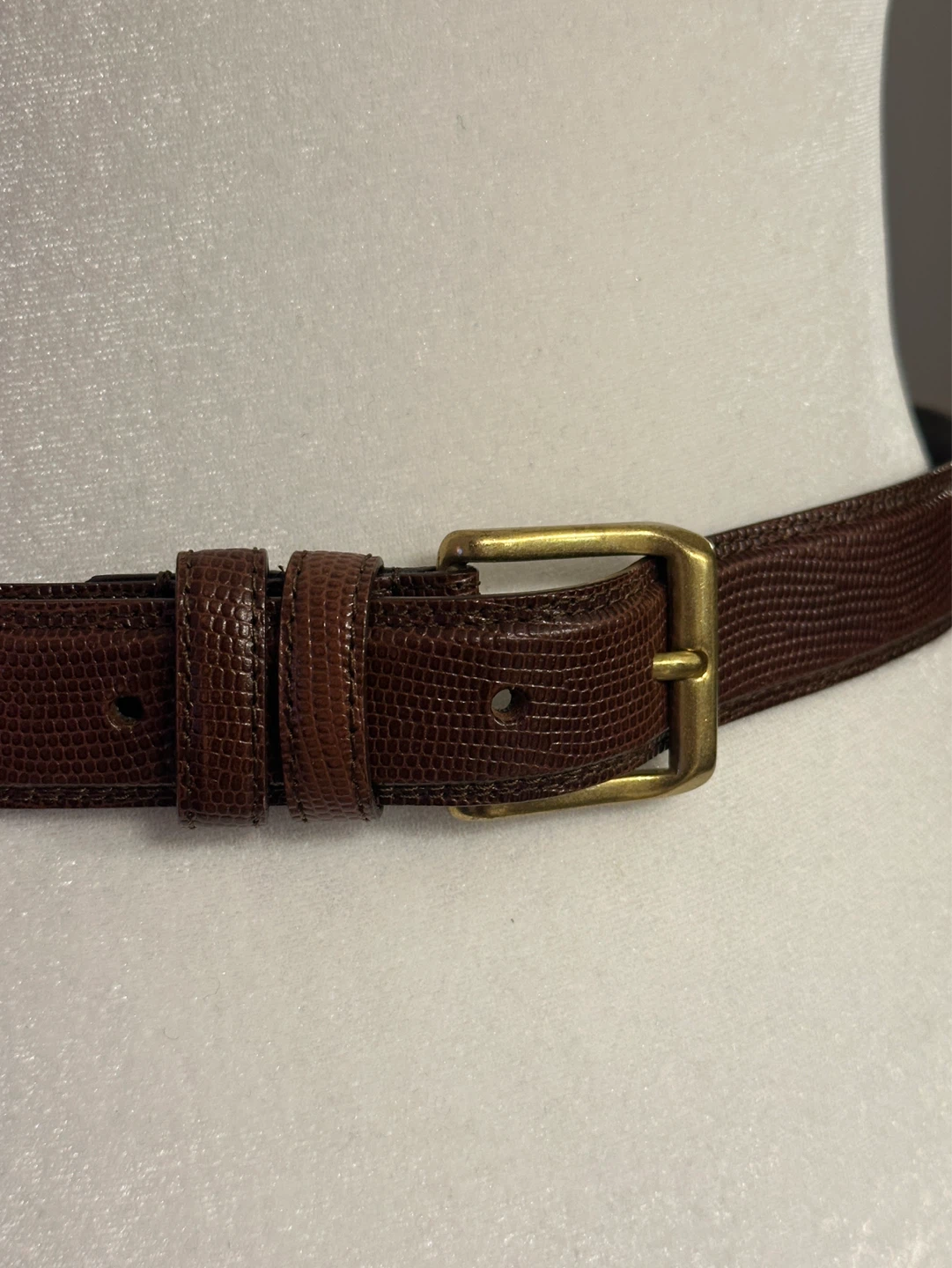 Broadway Leather Belt - Brown - 32" - photo 4