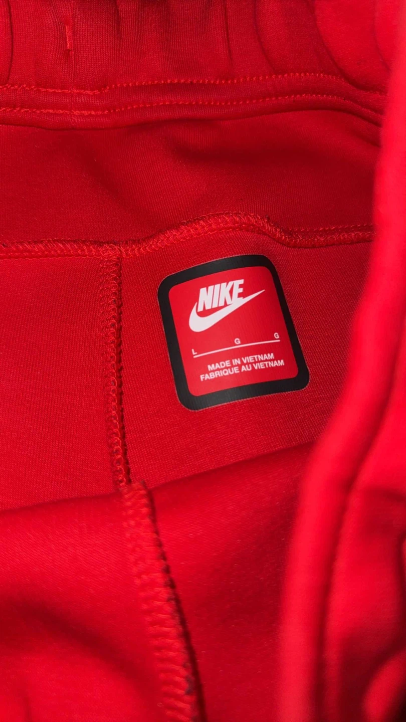 Nike Tech Fleece Joggers - Red, Size L - photo 2