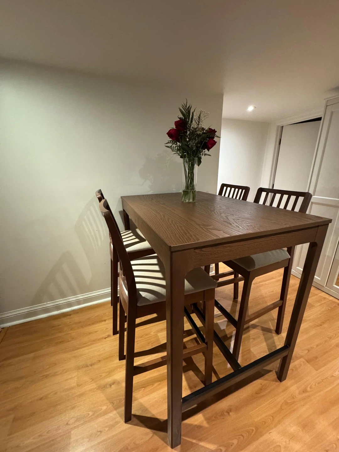 EKEDALEN Wood Bar Table with 4 Stools - photo 5